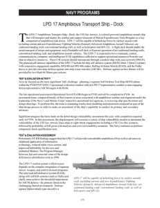 T LPD 17 Amphibious Transport Ship - Dock NAVY PROGRAMS