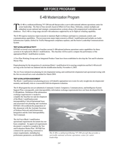 T E-4B Modernization Program AIR FORCE PROGRAMS
