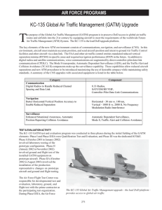 T KC-135 Global Air Traffic Management (GATM) Upgrade AIR FORCE PROGRAMS