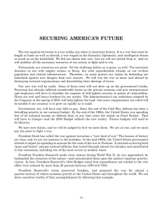 SECURING AMERICA’S FUTURE