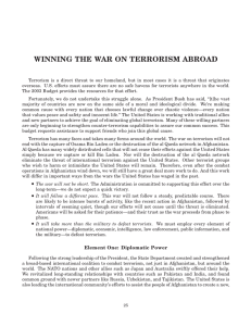 WINNING THE WAR ON TERRORISM ABROAD