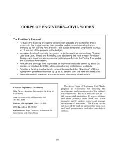 CORPS OF ENGINEERS—CIVIL WORKS •
