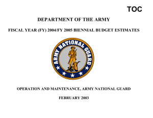 TOC  DEPARTMENT OF THE ARMY