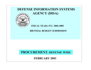 DEFENSE INFORMATION SYSTEMS AGENCY (DISA) PROCUREMENT , DEFENSE WIDE