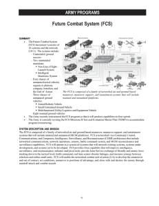 Future Combat System (FCS) ARMY PROGRAMS