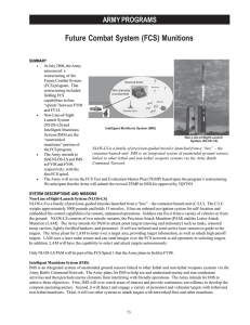 Future Combat System (FCS) Munitions ARMY PROGRAMS