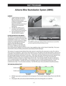 Airborne Mine Neutralization System (AMNS) NAVY PROGRAMS