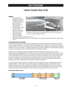 Littoral Combat Ship (LCS) NAVY PROGRAMS