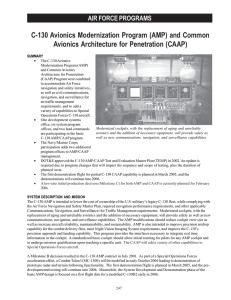 C-130 Avionics Modernization Program (AMP) and Common AIR FORCE PROGRAMS