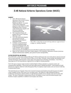 E-4B National Airborne Operations Center (NAOC) AIR FORCE PROGRAMS
