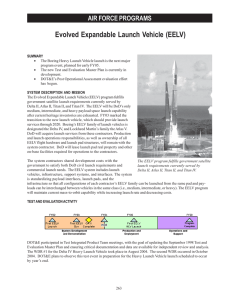 Evolved Expandable Launch Vehicle (EELV) AIR FORCE PROGRAMS