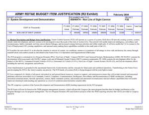 ARMY RDT&amp;E BUDGET ITEM JUSTIFICATION (R2 Exhibit) February 2004