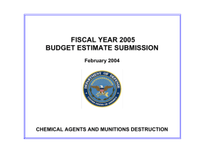 FISCAL YEAR 2005 BUDGET ESTIMATE SUBMISSION February 2004