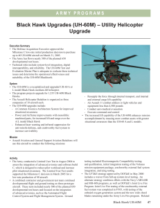 Black Hawk Upgrades (UH-60M) – Utility Helicopter Upgrade