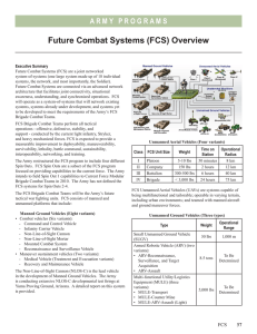 Future Combat Systems (FCS) Overview