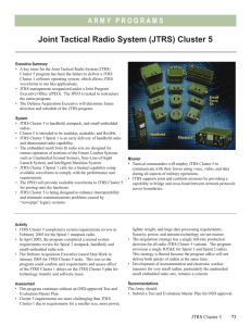 Joint Tactical Radio System (JTRS) Cluster 5