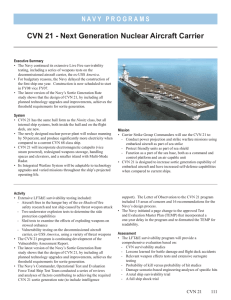 CVN 21 - Next Generation Nuclear Aircraft Carrier