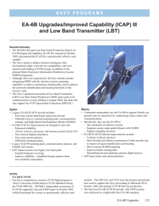 EA-6B Upgrades/Improved Capability (ICAP) III and Low Band Transmitter (LBT)