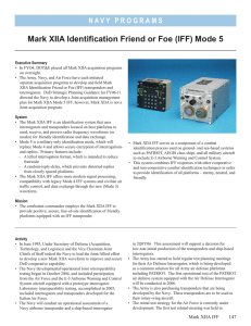 Mark XIIA Identiﬁcation Friend or Foe (IFF) Mode 5