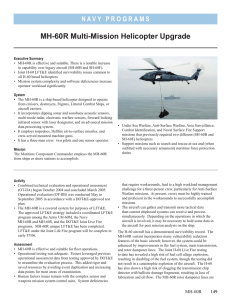MH-60R Multi-Mission Helicopter Upgrade