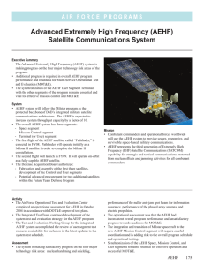 Advanced Extremely High Frequency (AEHF) Satellite Communications System