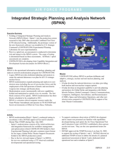 Integrated Strategic Planning and Analysis Network (ISPAN)