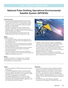 National Polar-Orbiting Operational Environmental Satellite System (NPOESS)