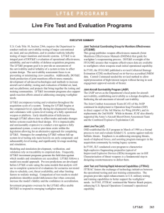 Live Fire Test and Evaluation Programs