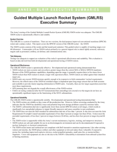 Guided Multiple Launch Rocket System (GMLRS) Executive Summary