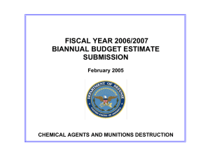 FISCAL YEAR 2006/2007 BIANNUAL BUDGET ESTIMATE SUBMISSION