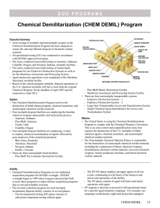 Chemical Demilitarization (CHEM DEMIL) Program