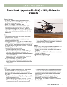 Black Hawk Upgrades (UH-60M) – Utility Helicopter Upgrade