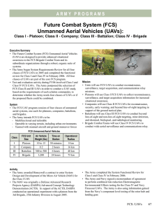 Future Combat System (FCS) Unmanned Aerial Vehicles (UAVs):