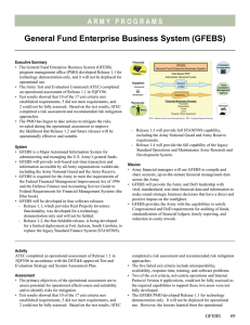 General Fund Enterprise Business System (GFEBS)