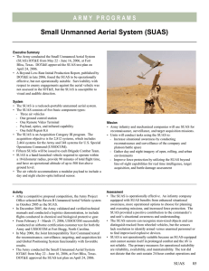 Small Unmanned Aerial System (SUAS)