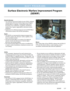 Surface Electronic Warfare Improvement Program (SEWIP)