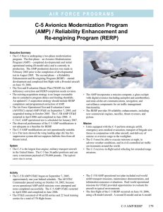 C-5 Avionics Modernization Program (AMP) / Reliability Enhancement and Re-engining Program (RERP)