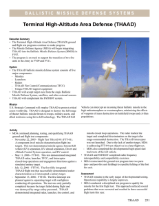 Terminal High-Altitude Area Defense (THAAD)