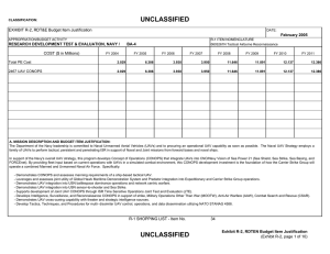 UNCLASSIFIED EXHIBIT R-2, RDT&amp;E Budget Item Justification COST ($ in Millions) February 2005