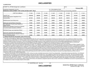 UNCLASSIFIED EXHIBIT R-2, RDT&amp;E Budget Item Justification February 2005