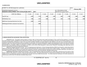 UNCLASSIFIED EXHIBIT R-2, RDT&amp;E Budget Item Justification COST ($ in Millions) February 2005