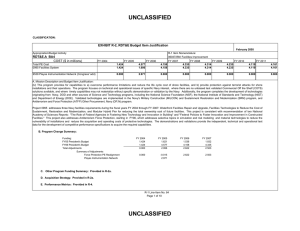 UNCLASSIFIED EXHIBIT R-2, RDT&amp;E Budget Item Justification RDT&amp;E.A  BA4