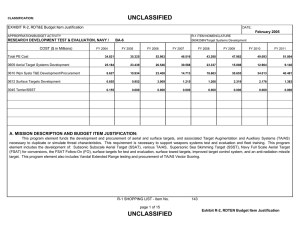 UNCLASSIFIED EXHIBIT R-2, RDT&amp;E Budget Item Justification COST ($ in Millions) February 2005