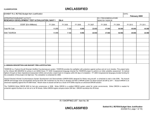 UNCLASSIFIED EXHIBIT R-2, RDT&amp;E Budget Item Justification COST ($ in Millions) February 2005