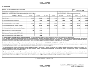 UNCLASSIFIED EXHIBIT R-2, RDT&amp;E Budget Item Justification February 2005