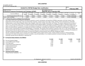 Exhibit R-2, RDT&amp;E Budget Item Justification February 2005 UNCLASSIFIED