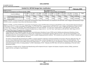 Exhibit R-2, RDT&amp;E Budget Item Justification February 2005 UNCLASSIFIED