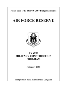 AIR FORCE RESERVE  FY 2006 MILITARY CONSTRUCTION