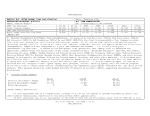 UNCLASSIFIED  Date:  February 2006 RDT&amp;E, Defense-Wide/07