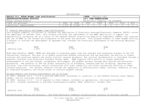 UNCLASSIFIED Exhibit R-2, RDT&amp;E Budget Item Justification DATE: APPROPRIATION/BUDGET ACTIVITY